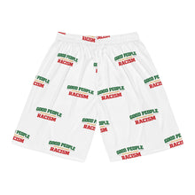 Load image into Gallery viewer, Basketball Shorts — "Good People, Racism" All-Over Print Athletic Shorts