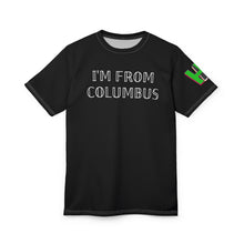 Load image into Gallery viewer, Columbus Poetry Tee — “I’m from Columbus” Cut & Sew T‑Shirt