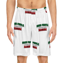 Load image into Gallery viewer, Basketball Shorts — "Good People thin Reparations between Racism" All-Over Print