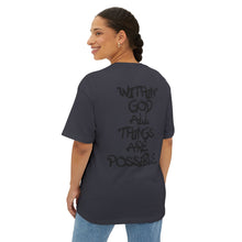 Load image into Gallery viewer, God Graphic Tee — "Within God All Things Are Possible" Oversized Boxy Shirt