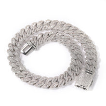 Load image into Gallery viewer, THE BLING KING Moon Square Buckle Zirconia Tennis Lovely Top Quality Hiphop Necklace Luxury Full Iced Out CZ Jewelry