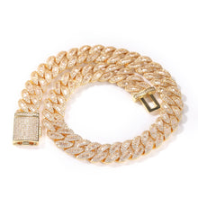 Load image into Gallery viewer, THE BLING KING Moon Square Buckle Zirconia Tennis Lovely Top Quality Hiphop Necklace Luxury Full Iced Out CZ Jewelry