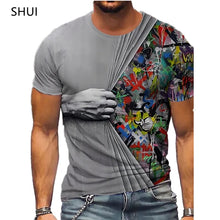Load image into Gallery viewer, Hip Hop Black Soul Street Men's T-shirt Ghost Claw Harajuku Summer Short Sleeve 3D Printing Fashion Loose Top корейская одежда