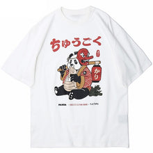 Load image into Gallery viewer, Japanese T Shirt Men Hip Hop Funny Fat Panda Samurai T-Shirt Summer Short Sleeve Tshirt Harajuku Cotton Streetwear Tees Shirt