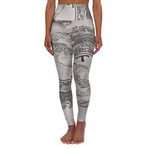 Load image into Gallery viewer, Yoga Leggings - Mercury Dime 400 Degrees Numismatic Athleisure Print
