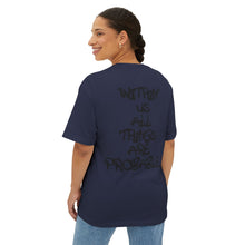 Load image into Gallery viewer, Oversized Boxy Tee — "Within Us All Things Are Probable" Graphic
