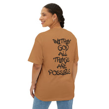 Load image into Gallery viewer, God Graphic Tee — "Within God All Things Are Possible" Oversized Boxy Shirt

