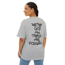 Load image into Gallery viewer, God Graphic Tee — "Within God All Things Are Possible" Oversized Boxy Shirt
