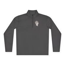 Load image into Gallery viewer, Quarter-Zip Pullover — 'One Dime' Vintage Coin Chest Logo
