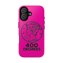 Load image into Gallery viewer, Magenta "400 Degrees" Tough Magnetic Phone Case — Retro Mercury Dime Design

