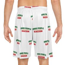 Load image into Gallery viewer, Basketball Shorts — "Good People, Racism" All-Over Print Athletic Shorts
