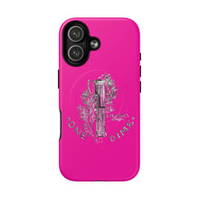 Load image into Gallery viewer, Tough Magnetic Phone Case — "One Dime" Pink Gun Graphic, Shockproof Magnetic Mount

