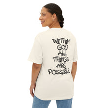 Load image into Gallery viewer, God Graphic Tee — "Within God All Things Are Possible" Oversized Boxy Shirt
