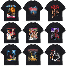 Load image into Gallery viewer, 2022 New Men T Shirt Hip Hop Streetwear Tops Rap Star Tupac Print Tshirt Casual Cotton Plus Size Short Sleeve Oversized T Shirts
