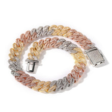 Load image into Gallery viewer, THE BLING KING Moon Square Buckle Zirconia Tennis Lovely Top Quality Hiphop Necklace Luxury Full Iced Out CZ Jewelry

