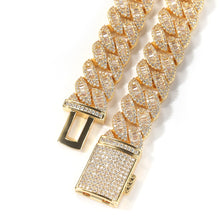 Load image into Gallery viewer, THE BLING KING Moon Square Buckle Zirconia Tennis Lovely Top Quality Hiphop Necklace Luxury Full Iced Out CZ Jewelry
