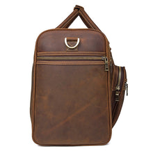Load image into Gallery viewer, Men's Crazy Horse Leather Travel Bag Cow Leather Big Travel Duffel Durable Cowhide Weekend Bag Man Genuine Leather Luggage Bag
