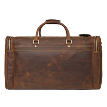 Load image into Gallery viewer, Men's Crazy Horse Leather Travel Bag Cow Leather Big Travel Duffel Durable Cowhide Weekend Bag Man Genuine Leather Luggage Bag
