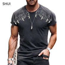 Load image into Gallery viewer, Hip Hop Black Soul Street Men's T-shirt Ghost Claw Harajuku Summer Short Sleeve 3D Printing Fashion Loose Top корейская одежда
