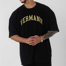 Load image into Gallery viewer, New Men Oversized Fitness T Shirt Outdoor Hip Hop Streetwear Loose Gym Clothing Half Sleeve Bodybuilding Short Sleeves Tees Tops
