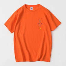 Load image into Gallery viewer, Rapper Travis Scott Cactus Jack Rainbow Alphabet Print T-Shirt Hip Hop Quality Cotton Short Sleeves Men Wome Oversized Tops
