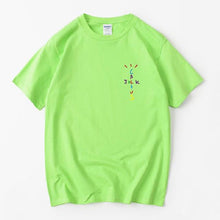 Load image into Gallery viewer, Rapper Travis Scott Cactus Jack Rainbow Alphabet Print T-Shirt Hip Hop Quality Cotton Short Sleeves Men Wome Oversized Tops
