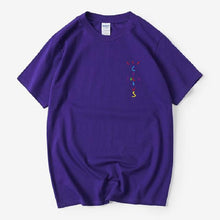 Load image into Gallery viewer, Rapper Travis Scott Cactus Jack Rainbow Alphabet Print T-Shirt Hip Hop Quality Cotton Short Sleeves Men Wome Oversized Tops
