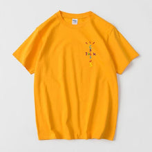 Load image into Gallery viewer, Rapper Travis Scott Cactus Jack Rainbow Alphabet Print T-Shirt Hip Hop Quality Cotton Short Sleeves Men Wome Oversized Tops
