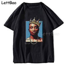 Load image into Gallery viewer, Tupac 2pac Hip Hop Funny T-shirt T Shirt Men Vintage Graphic Novelty Streetwear T Shirt Punk Custom Summer Japanese Kpop Clothes
